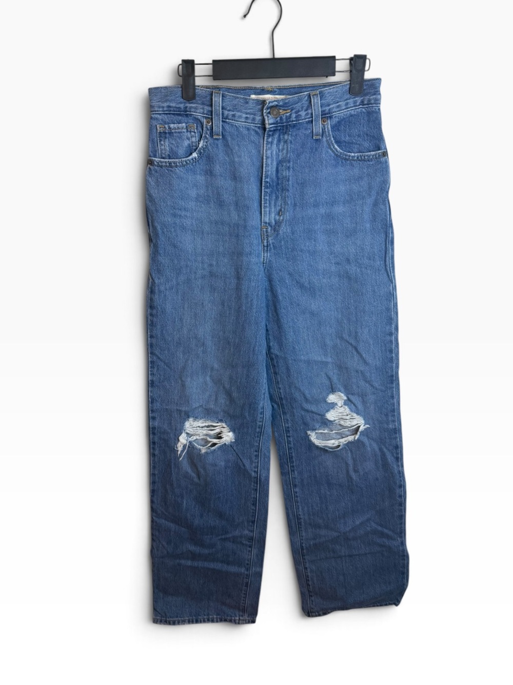 Levi’s High Waisted Distressed Straight Jeans